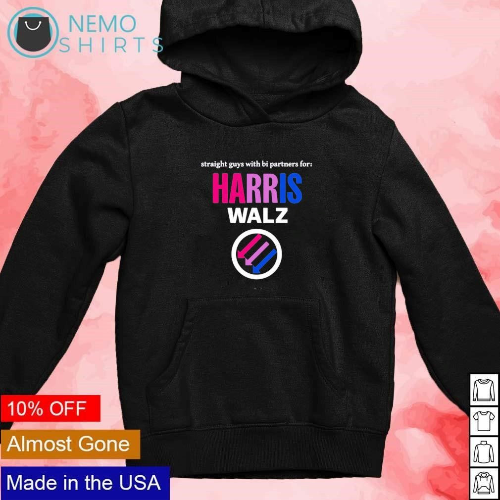 Straight guys with bI partners for Harris Walz - Adult & Kids T-Shirts, Sweatshirts & Hoodies apparel design preview 2