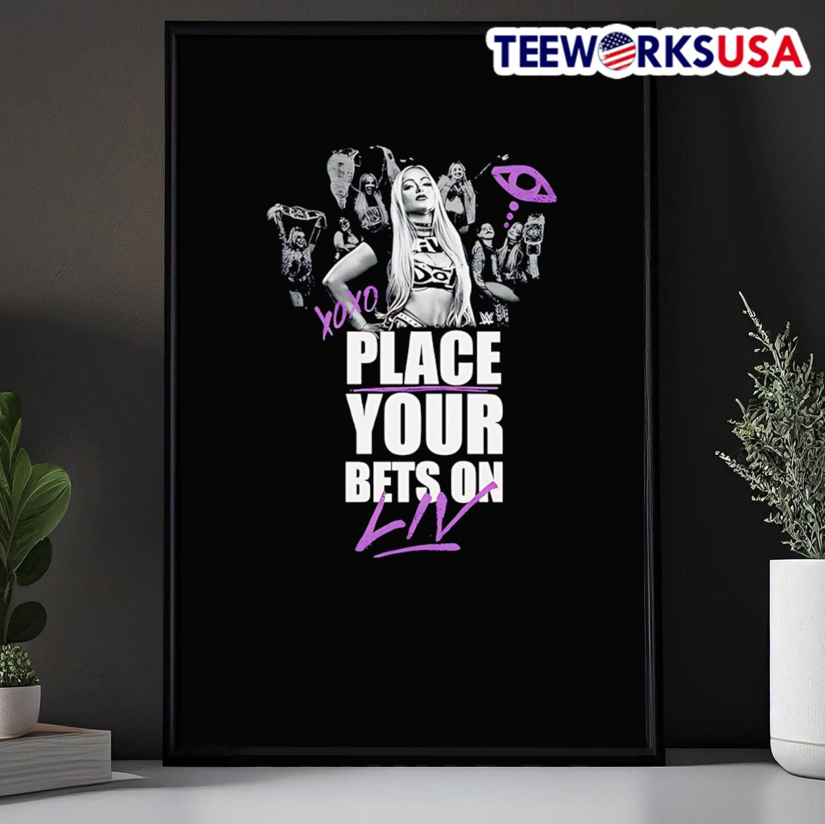 Liv Morgan World Tour place your bets on - Adult & Kids T-Shirts, Sweatshirts & Hoodies apparel design preview 5