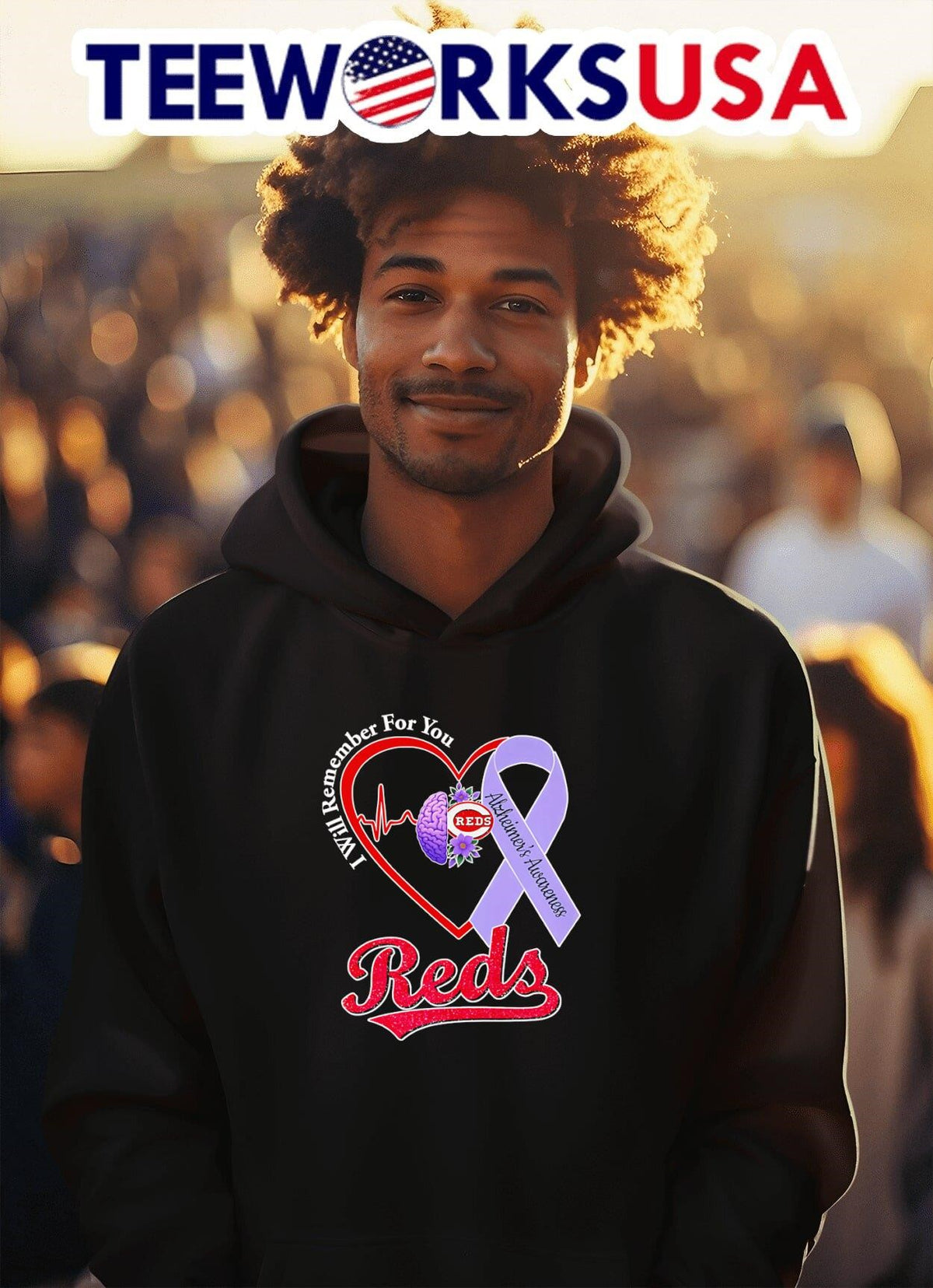 I will remember for you Alzheimer's Awareness - Adult & Kids T-Shirts, Sweatshirts & Hoodies apparel design preview 2