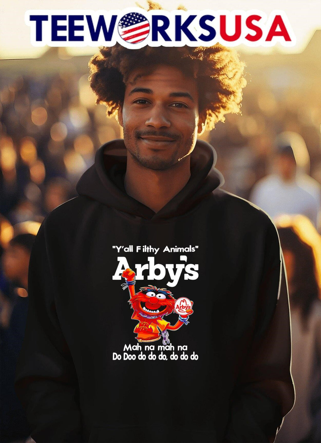 Animal muppet y'all filthy Animals Arby's mah na - Adult & Kids T-Shirts, Sweatshirts & Hoodies apparel design preview 2