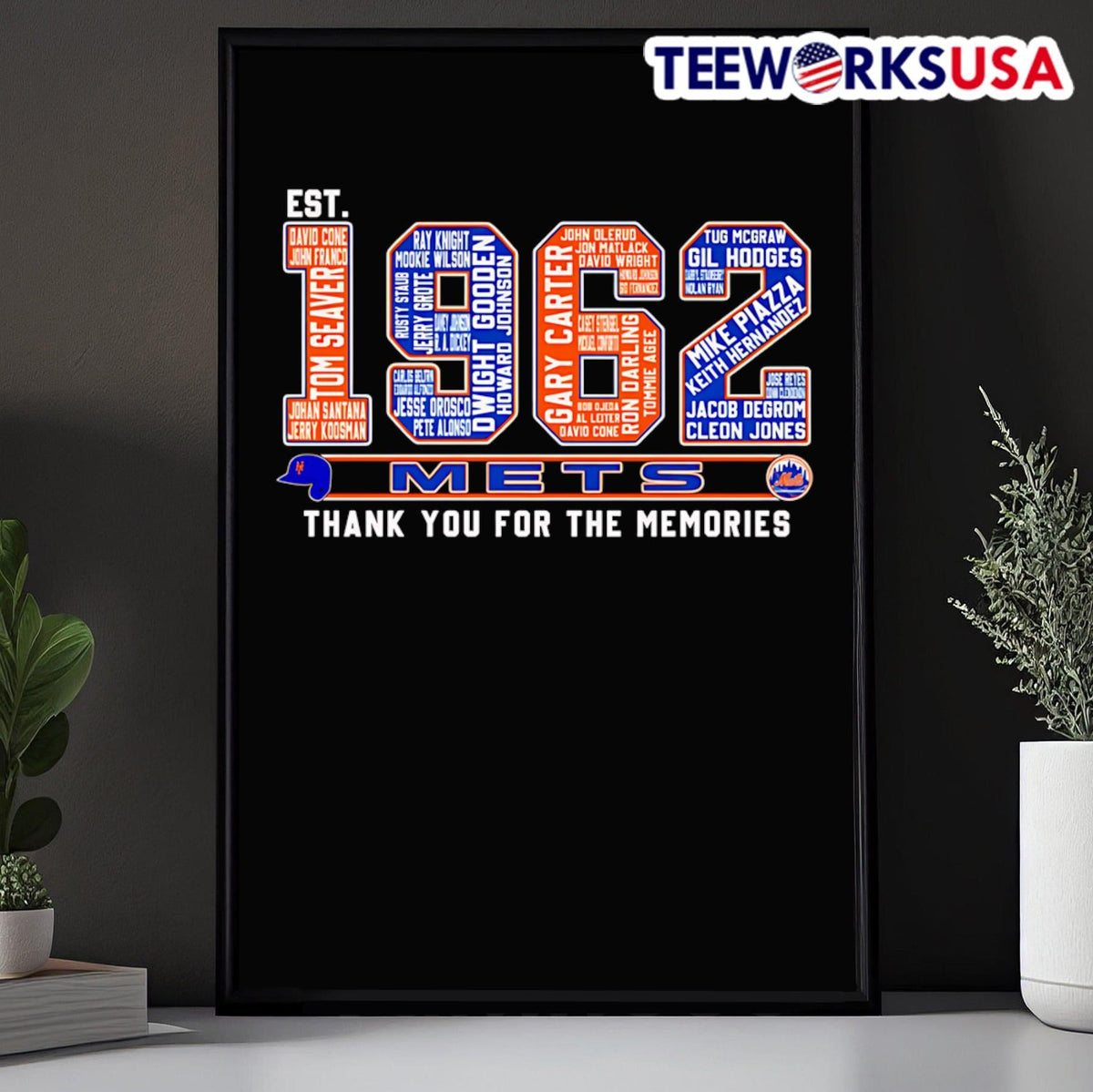 Est 1962 Mets thank you for the memories - Adult & Kids T-Shirts, Sweatshirts & Hoodies apparel design preview 5