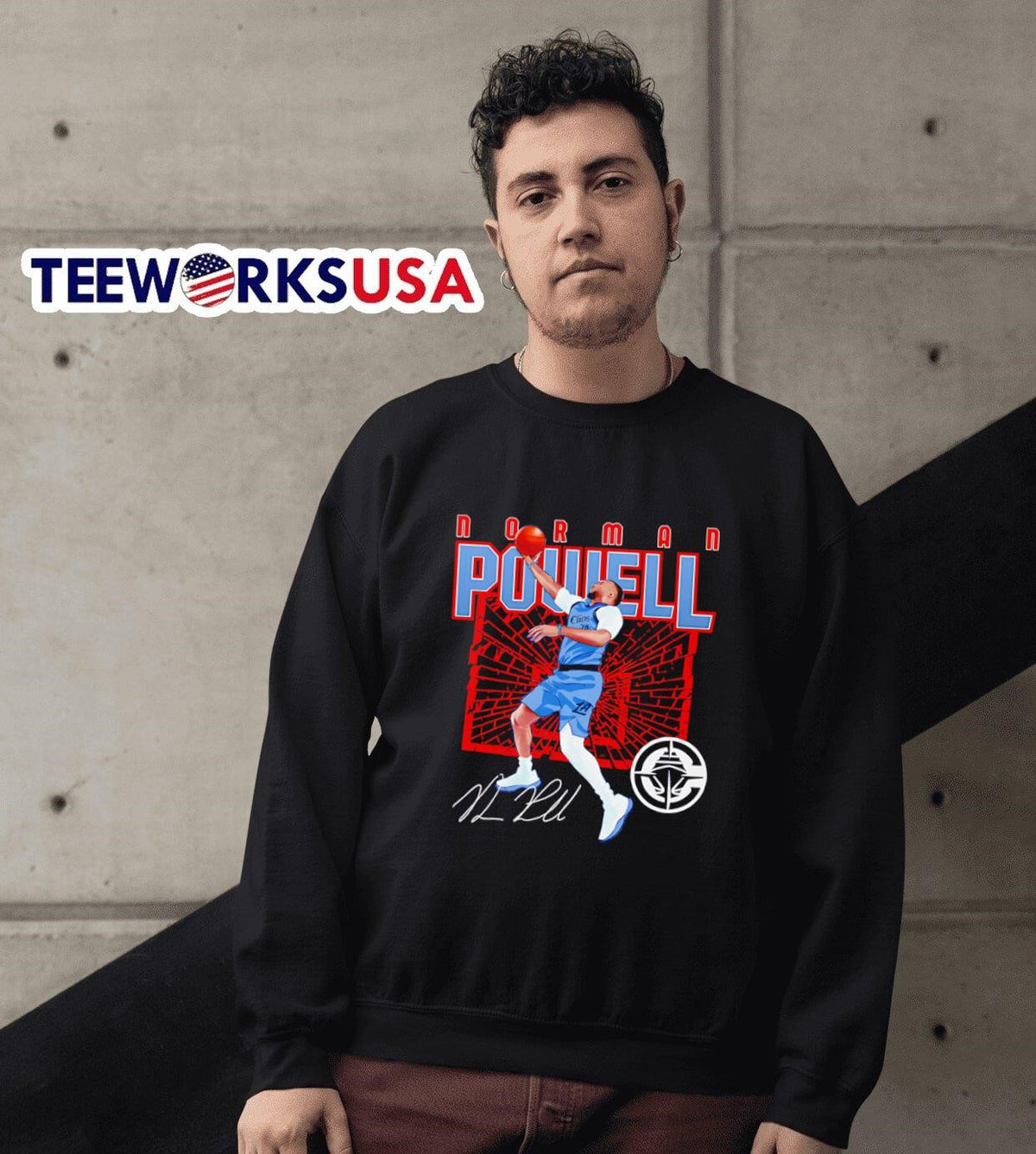 Norman Powell Los Angeles Clippers Shattered - Adult & Kids T-Shirts, Sweatshirts & Hoodies apparel design preview 5