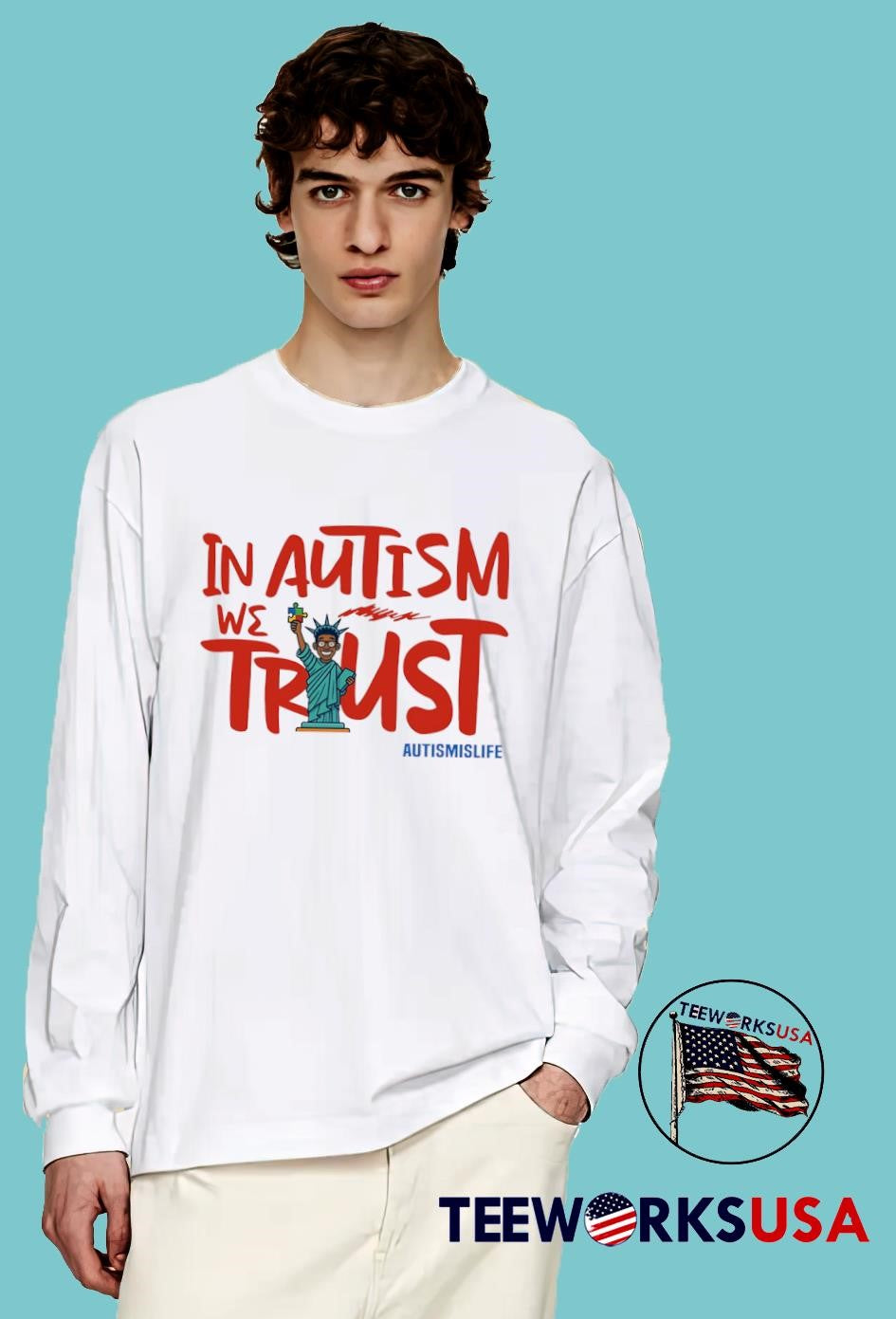 In Autism We Trust - Adult & Kids T-Shirts, Sweatshirts & Hoodies apparel design preview 4