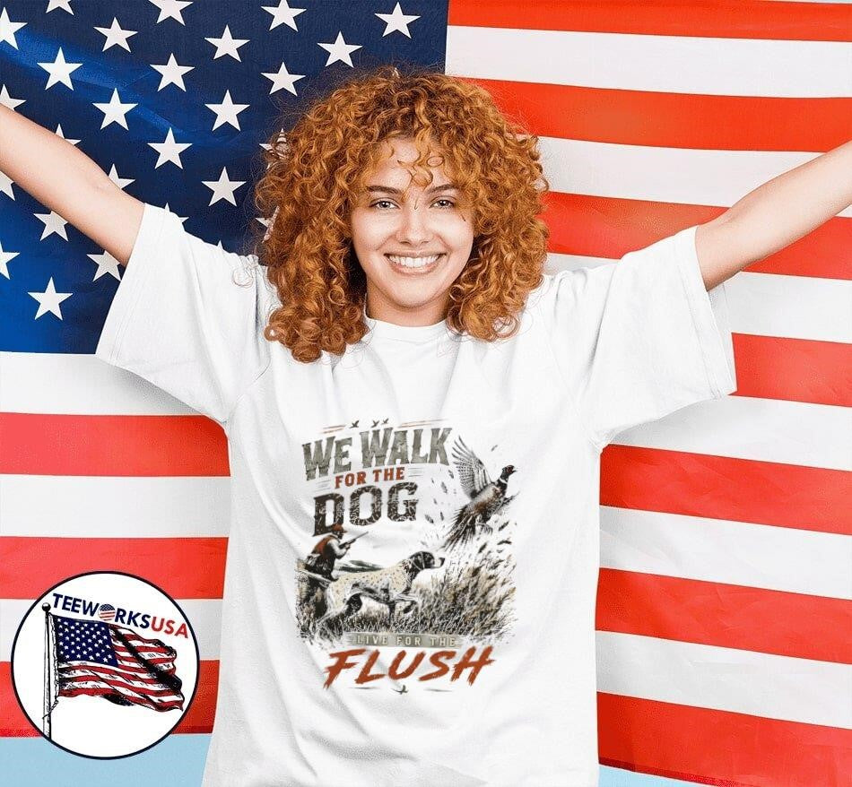 We Walk For The Dog Live Flush Hunting Bird - Adult & Kids T-Shirts, Sweatshirts & Hoodies apparel design preview 7