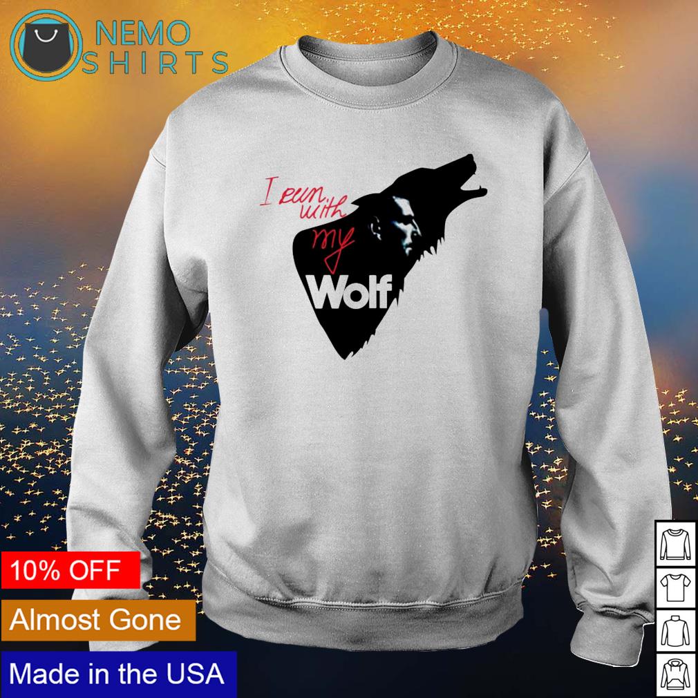I run with my wolf - Adult & Kids T-Shirts, Sweatshirts & Hoodies apparel design preview 4