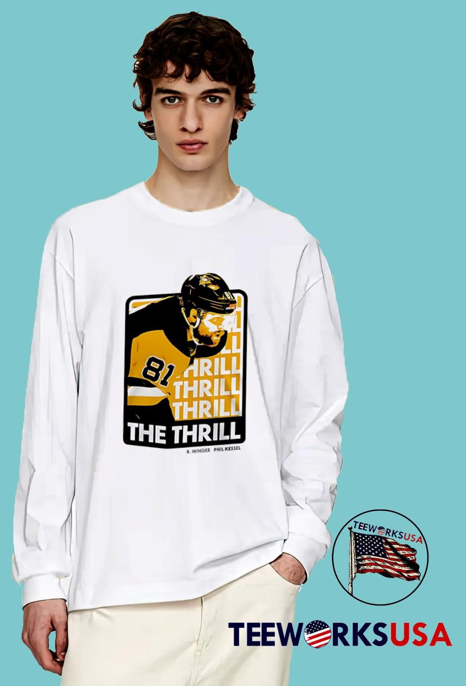 Pittsburgh Penguins Phil The Thrill Special - Adult & Kids T-Shirts, Sweatshirts & Hoodies apparel design preview 4