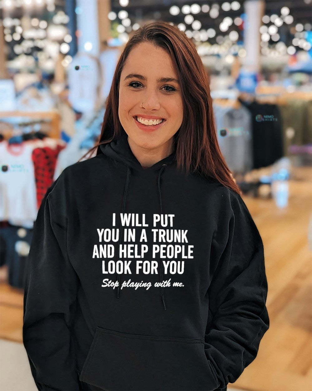 I will put you in a trunk and help people look for - Adult & Kids T-Shirts, Sweatshirts & Hoodies apparel design preview 3