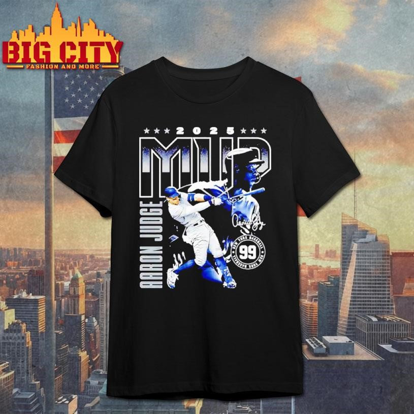 Aaron Judge New York Yankees 2025 MVP Signature - Adult & Kids T-Shirts, Sweatshirts & Hoodies apparel design preview 1