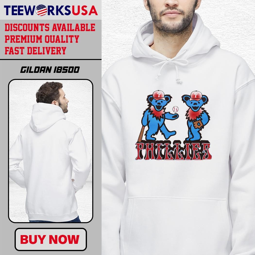 Philadelphia Phillies bear cartoon - Adult & Kids T-Shirts, Sweatshirts & Hoodies apparel design preview 2