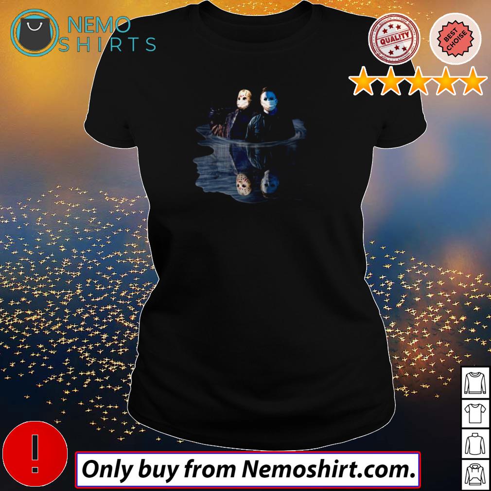 Jason Voorhees and Michael Myers face mask mirror - Adult & Kids T-Shirts, Sweatshirts & Hoodies apparel design preview 3