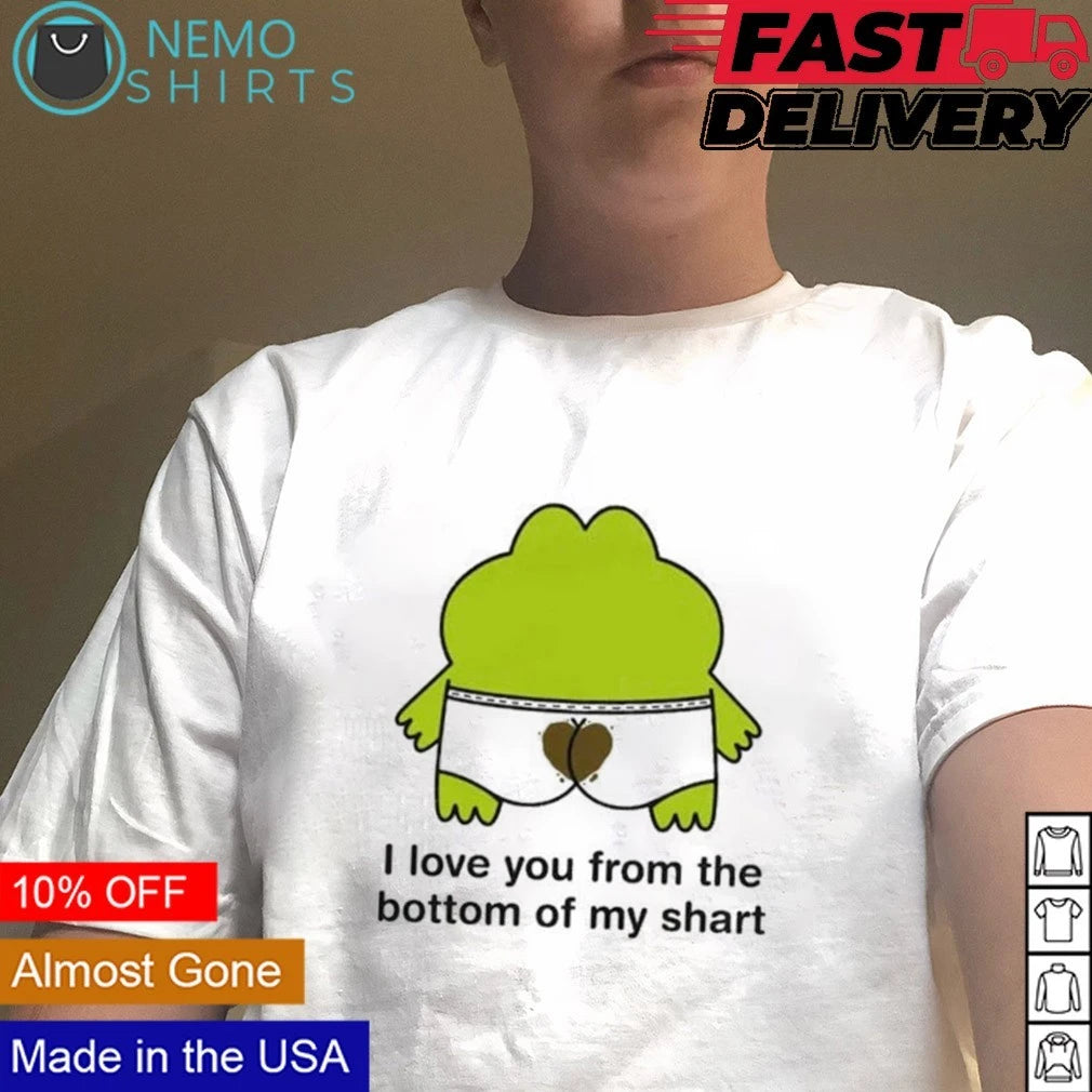 Frog I Love You from the Bottom of My Shart - Adult & Kids T-Shirts, Sweatshirts & Hoodies apparel design preview 4