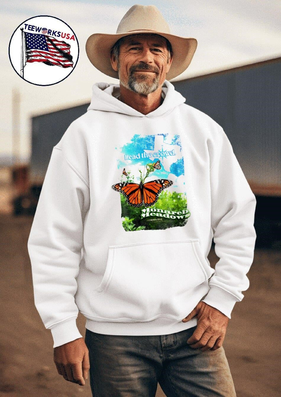 Lead the crowd Monarch Meadows - Adult & Kids T-Shirts, Sweatshirts & Hoodies apparel design preview 2