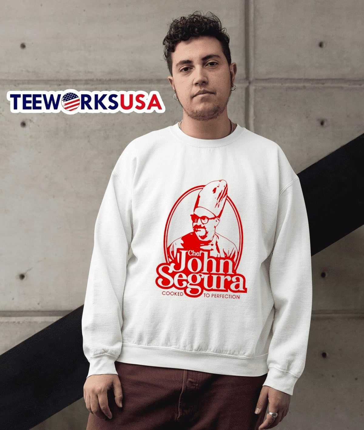 Chef John Segura Cooked To Perfection - Adult & Kids T-Shirts, Sweatshirts & Hoodies apparel design preview 3