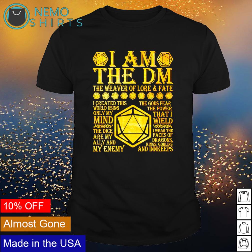 I am the Dungeon Master weaver of lore and fate - Adult & Kids T-Shirts, Sweatshirts & Hoodies apparel design preview 1
