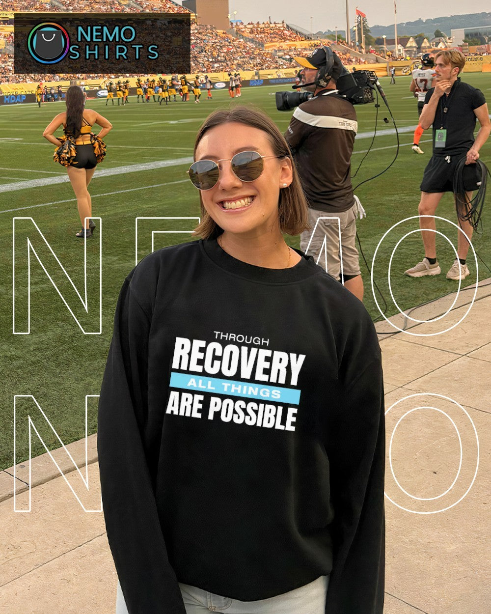 Through recovery all things are possible - Adult & Kids T-Shirts, Sweatshirts & Hoodies apparel design preview 4