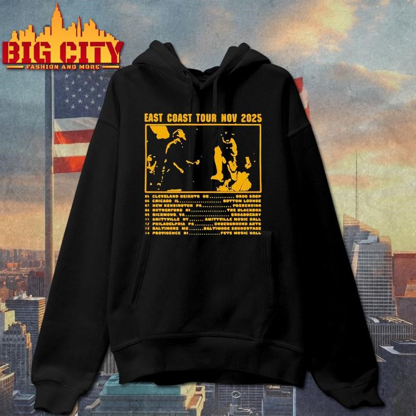 BANE EAST COAST TOUR NOV 2025 - Adult & Kids T-Shirts, Sweatshirts & Hoodies apparel design preview 2