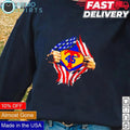 Superman Trump 45th USA flag inside me - Adult & Kids T-Shirts, Sweatshirts & Hoodies apparel design preview 1