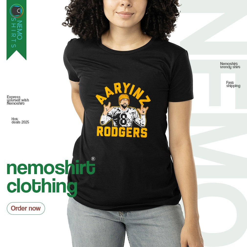 Aaron Rodgers Pittsburgh Steelers AarYinz cartoon - Adult & Kids T-Shirts, Sweatshirts & Hoodies apparel design preview 3