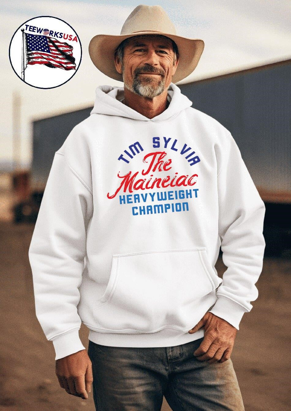 Tim Sylvia the maineiac heavyweight champion - Adult & Kids T-Shirts, Sweatshirts & Hoodies apparel design preview 2