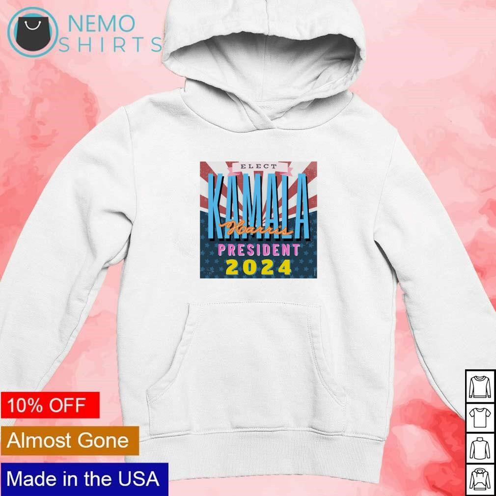 Elect Kamala Harris president 2024 - Adult & Kids T-Shirts, Sweatshirts & Hoodies apparel design preview 2