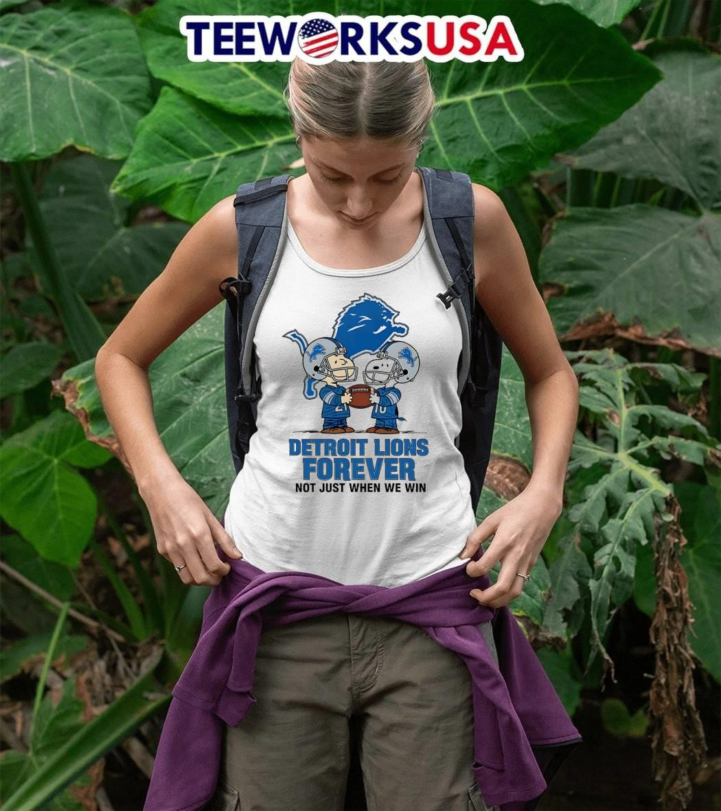 Charlie Brown Snoopy Detroit Lions Forever Not Just - Adult & Kids T-Shirts, Sweatshirts & Hoodies apparel design preview 5