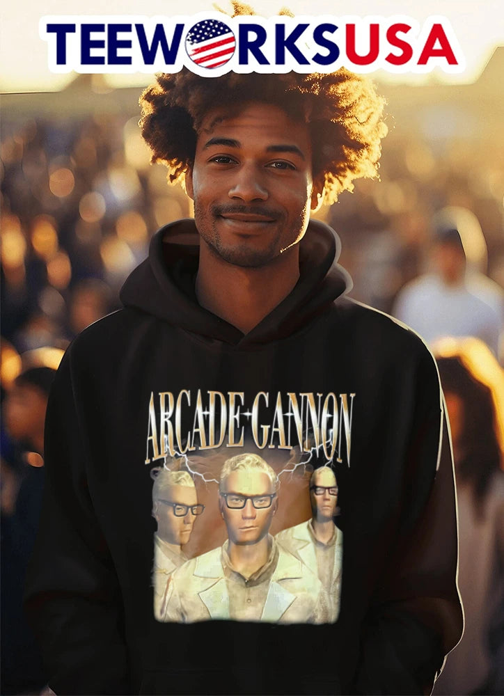 Arcade Gannon three men glasses lab coats lightning - Adult & Kids T-Shirts, Sweatshirts & Hoodies apparel design preview 3