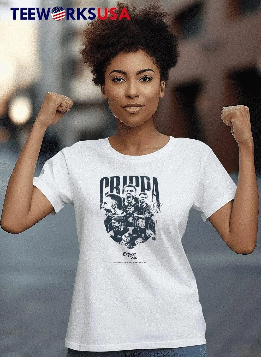 Crippa 250 Patrick Cripps Carlton FC - Adult & Kids T-Shirts, Sweatshirts & Hoodies apparel design preview 6