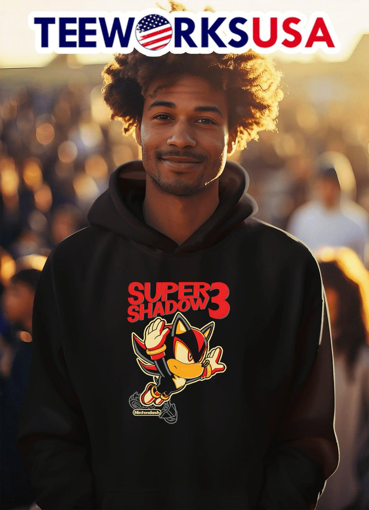 Super Shadow 3 the Hedgehog - Adult & Kids T-Shirts, Sweatshirts & Hoodies apparel design preview 2