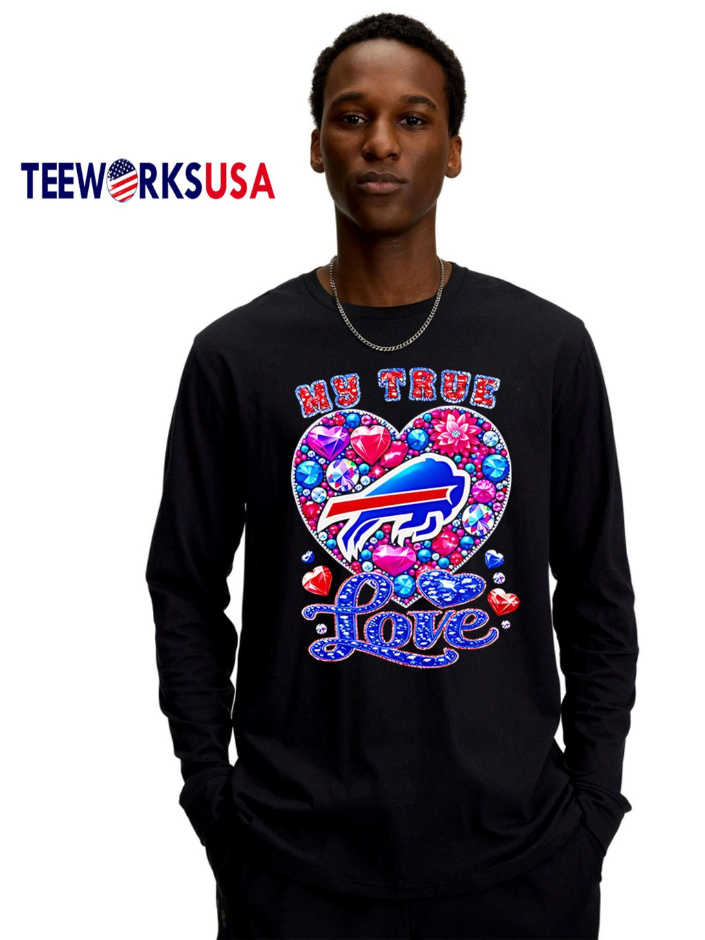 My True Love Buffalo Bills twinkle - Adult & Kids T-Shirts, Sweatshirts & Hoodies apparel design preview 4
