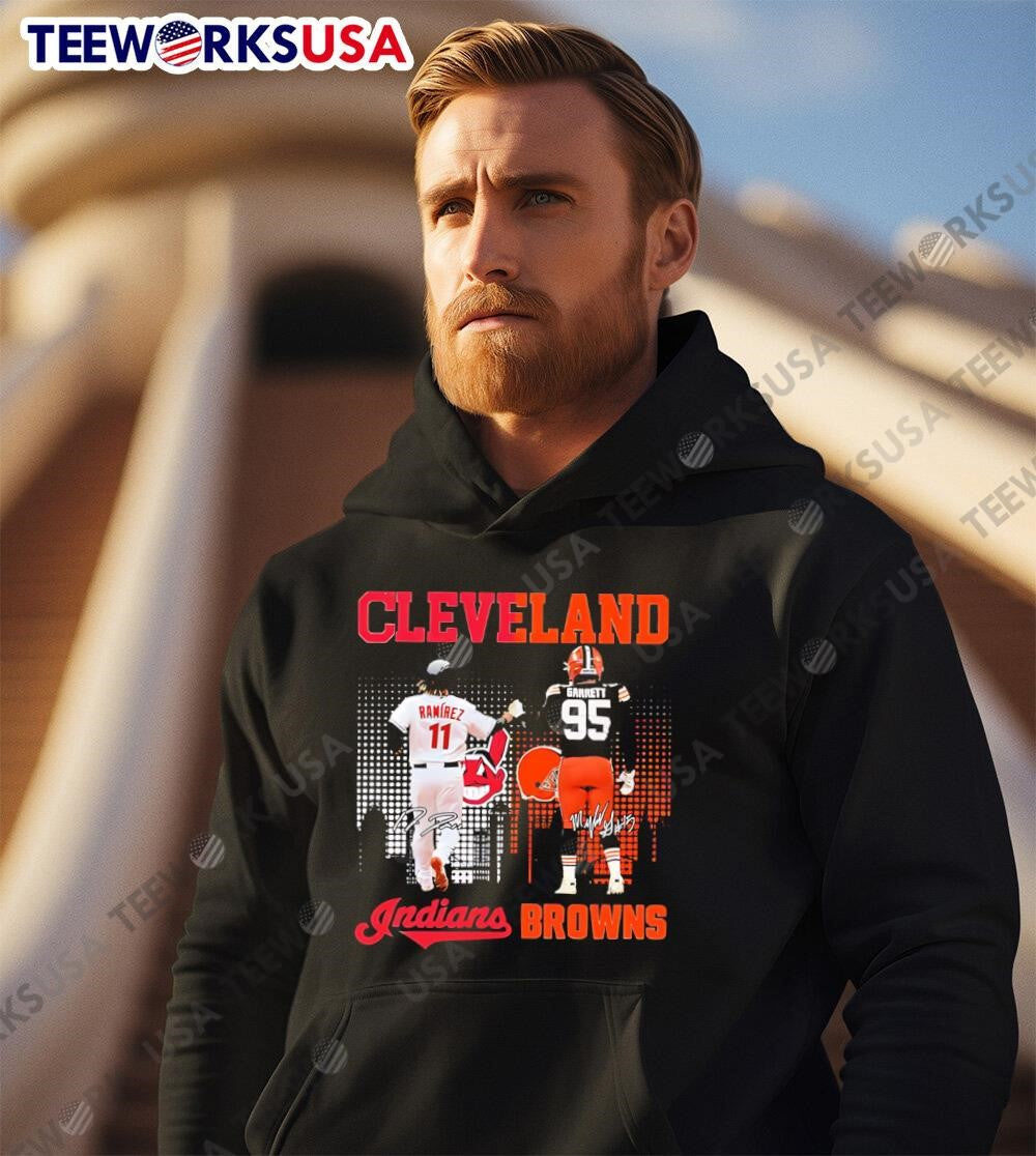 Ramirez Garrett Guardians Browns signatures - Adult & Kids T-Shirts, Sweatshirts & Hoodies apparel design preview 2