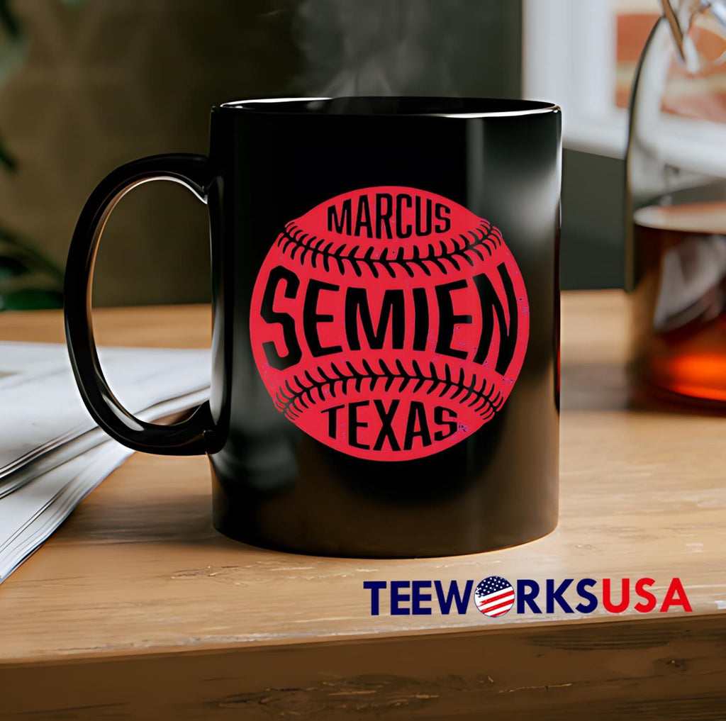 Marcus Semien Texas Vintage Baseball - Adult & Kids T-Shirts, Sweatshirts & Hoodies apparel design preview 2