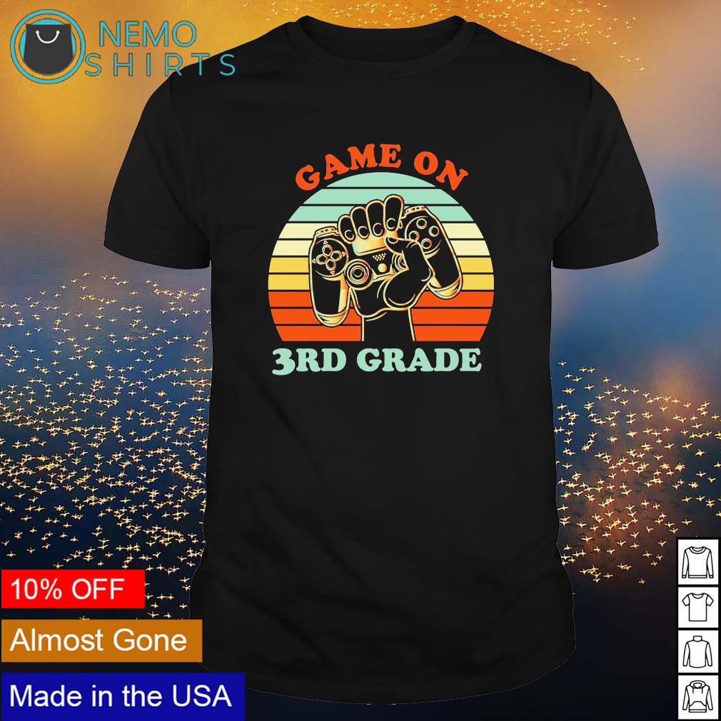 Game on 3rd grade vintage - Adult & Kids T-Shirts, Sweatshirts & Hoodies apparel design preview 1