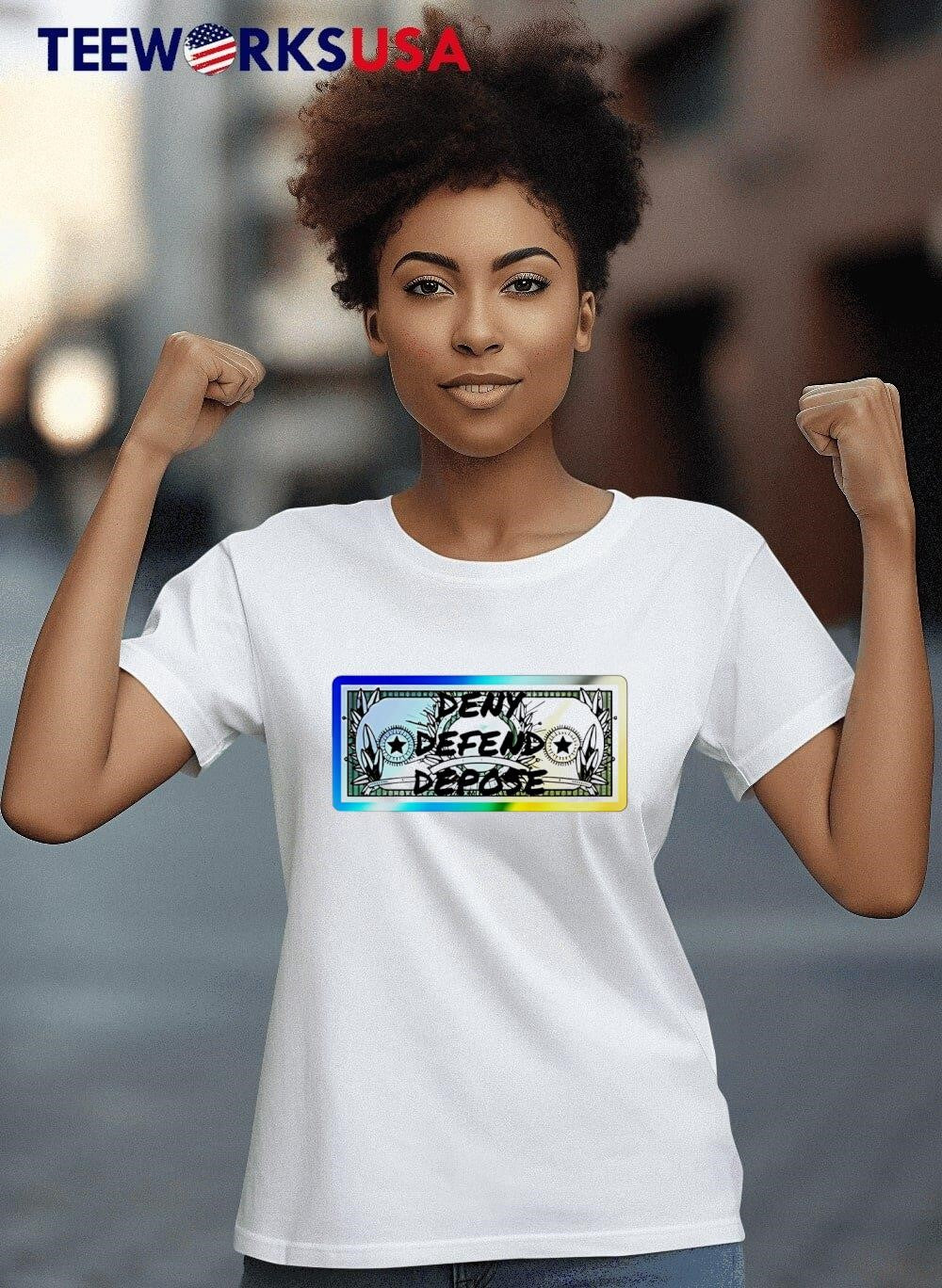 DDD Dollar Bill- Holographic Deny Delay Defend - Adult & Kids T-Shirts, Sweatshirts & Hoodies apparel design preview 8