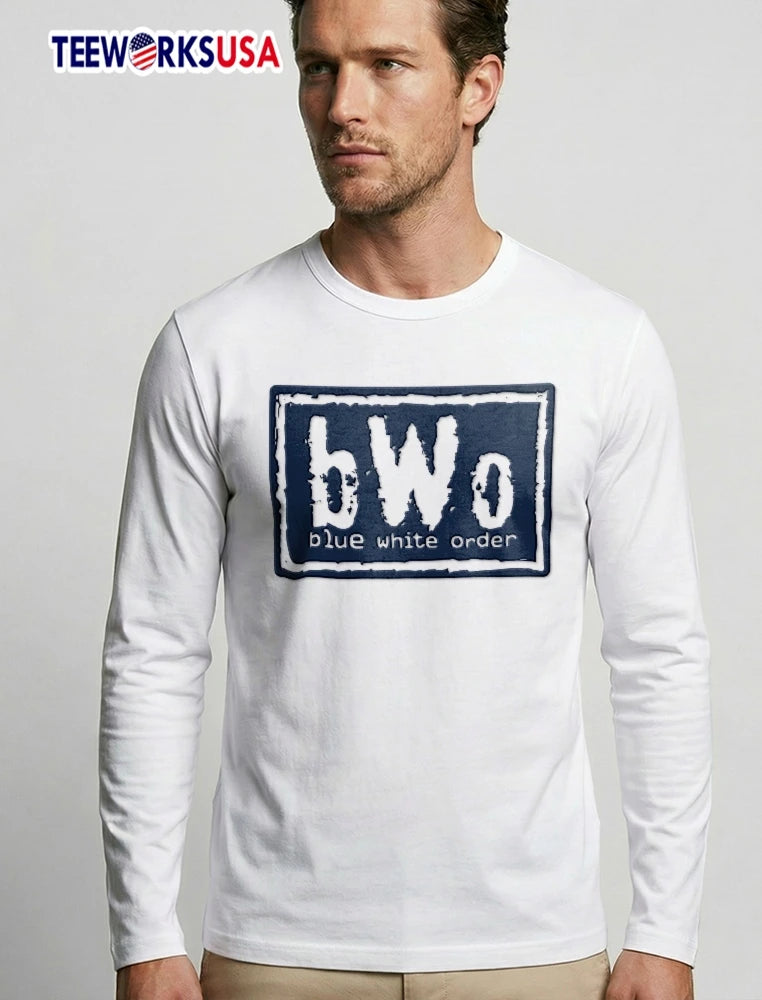 Bwo Blue White Order Distressed Rectangular Frame - Adult & Kids T-Shirts, Sweatshirts & Hoodies apparel design preview 3