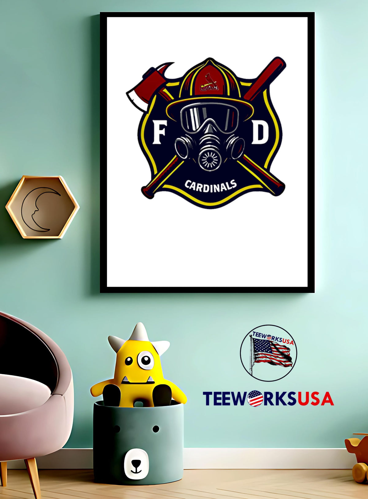 Cardinals Firefighter Appreciation Night 2025 - Adult & Kids T-Shirts, Sweatshirts & Hoodies apparel design preview 3
