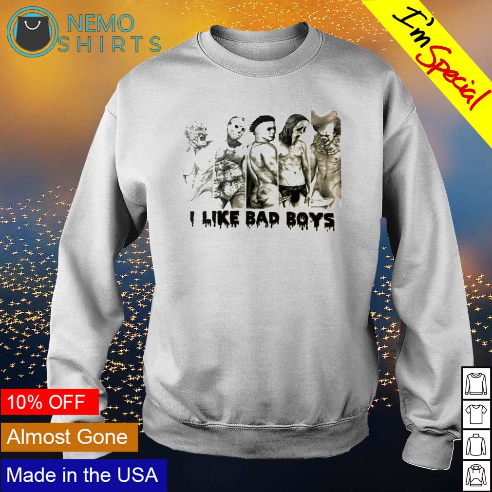 I like bad boys Horror Halloween - Adult & Kids T-Shirts, Sweatshirts & Hoodies apparel design preview 4