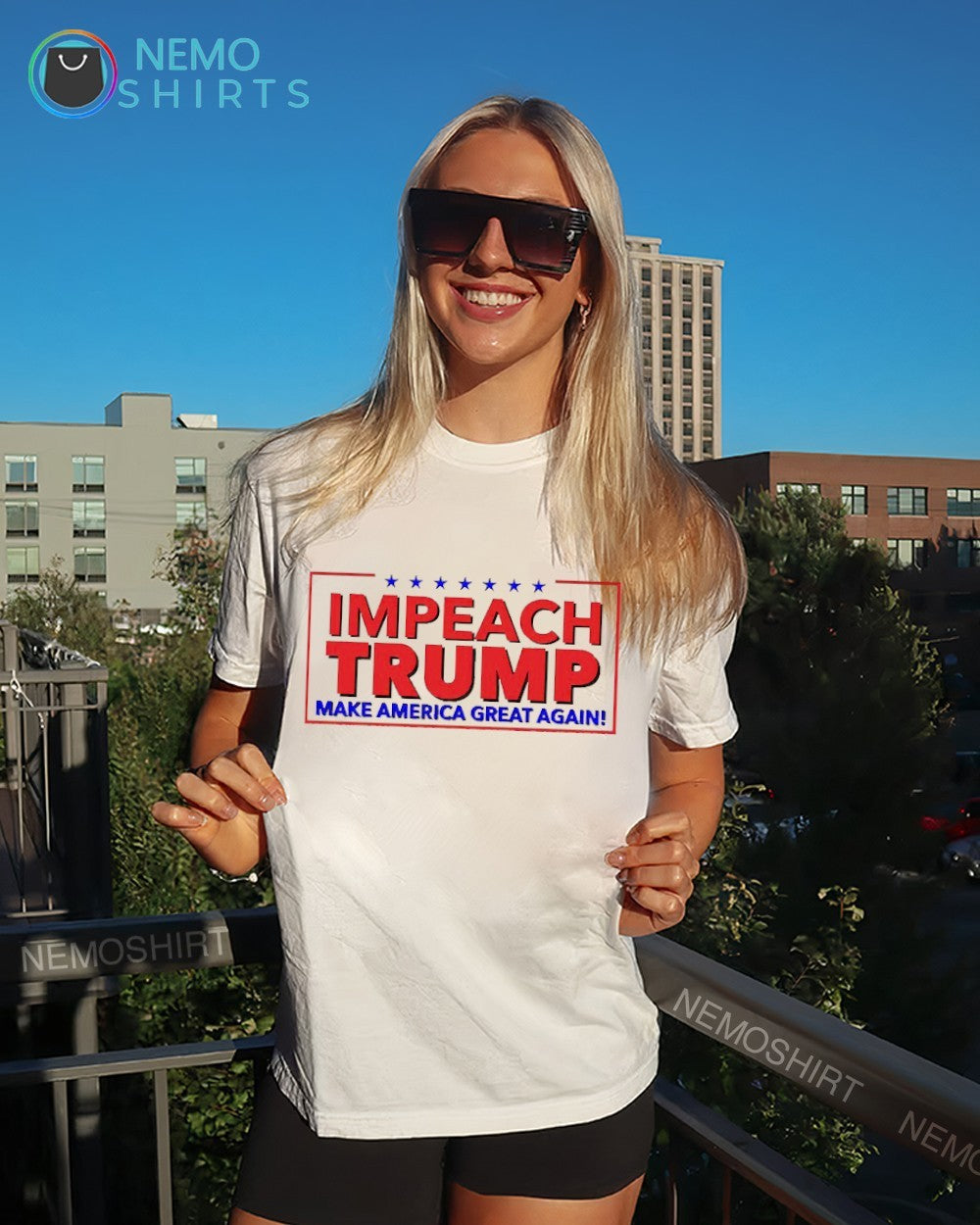 Impeach Trump make America great again - Adult & Kids T-Shirts, Sweatshirts & Hoodies apparel design preview 6