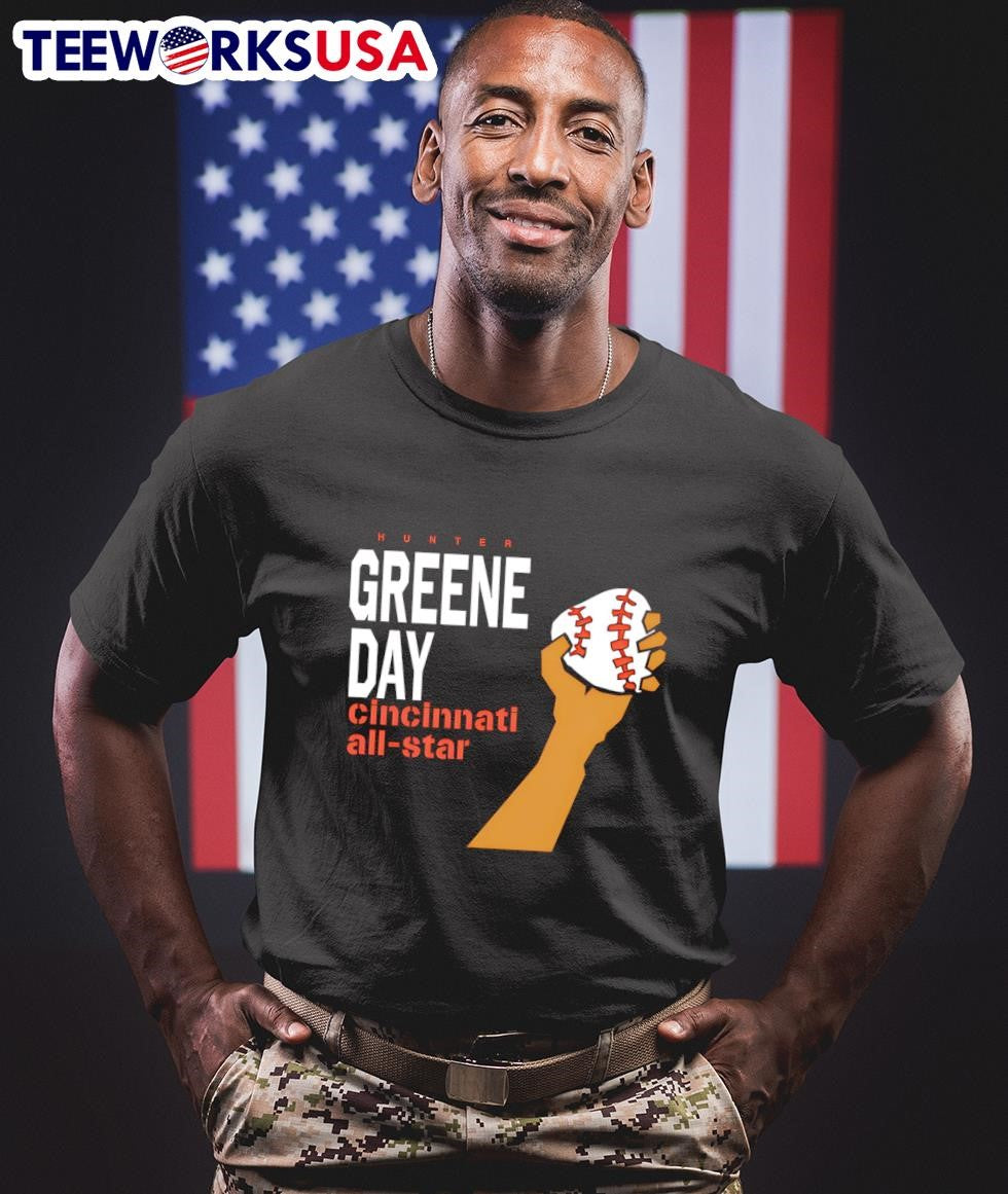 Hunter Greene Day Cincinnati All-Star baseball - Adult & Kids T-Shirts, Sweatshirts & Hoodies apparel design preview 1