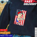 American flag strong girl Kamala Harris 2024 - Adult & Kids T-Shirts, Sweatshirts & Hoodies apparel design preview 1