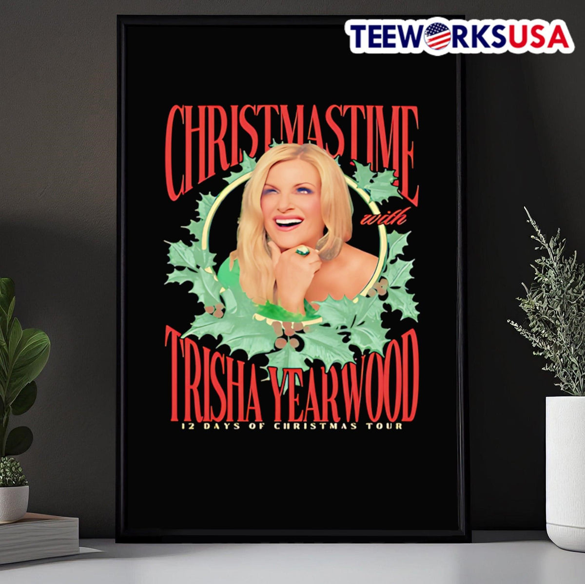 Trisha Yearwood 12 Days Of Christmas Tour 2025 - Adult & Kids T-Shirts, Sweatshirts & Hoodies apparel design preview 5
