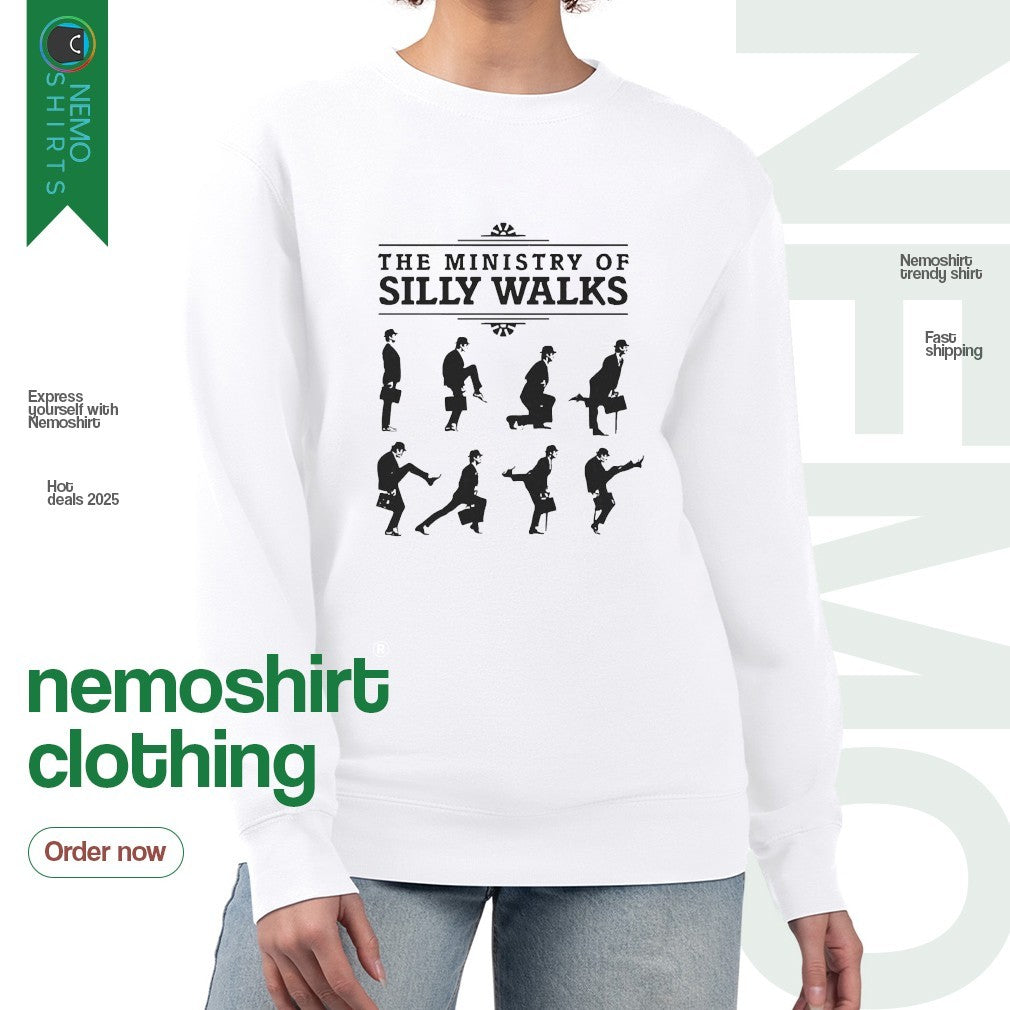 The ministry of silly walks - Adult & Kids T-Shirts, Sweatshirts & Hoodies apparel design preview 4