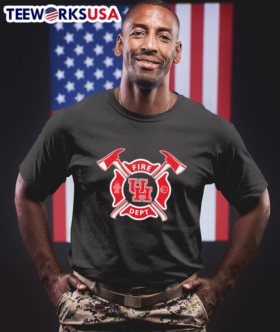 Fire dept Houston Cougars logo - Adult & Kids T-Shirts, Sweatshirts & Hoodies apparel design preview 1
