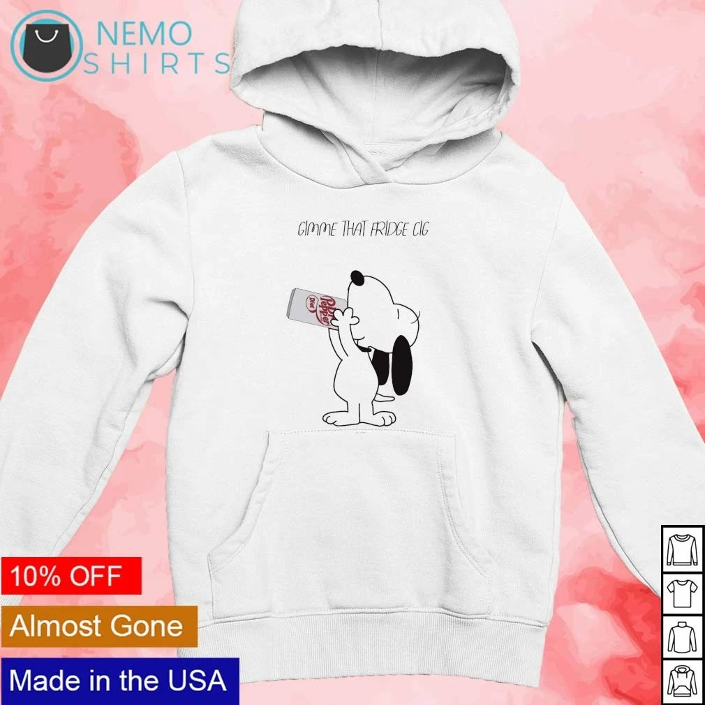 Snoopy Gimme That Fridge Cig Diet Pepper - Adult & Kids T-Shirts, Sweatshirts & Hoodies apparel design preview 2