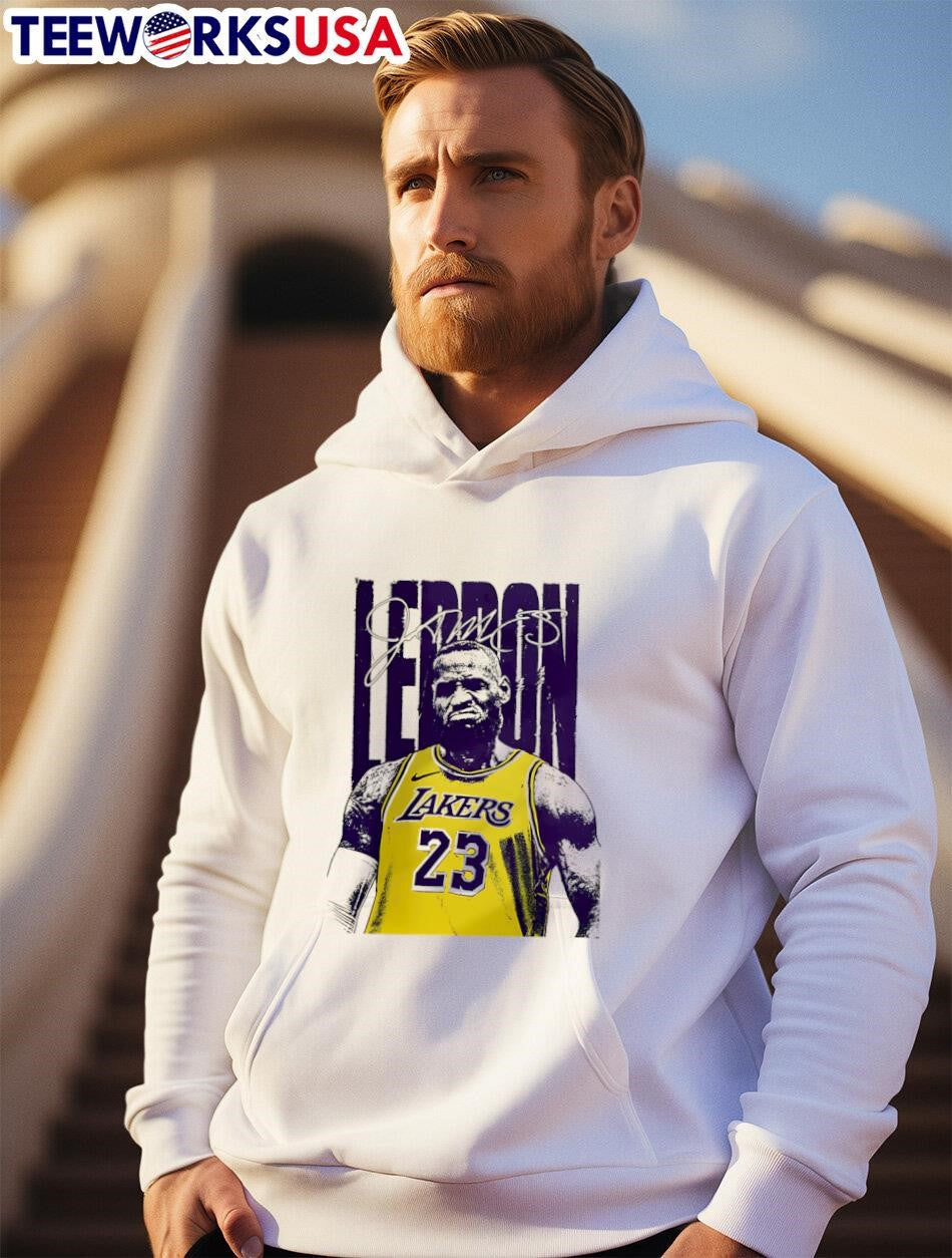 Lebron James Basketball player Poster vintage - Adult & Kids T-Shirts, Sweatshirts & Hoodies apparel design preview 2