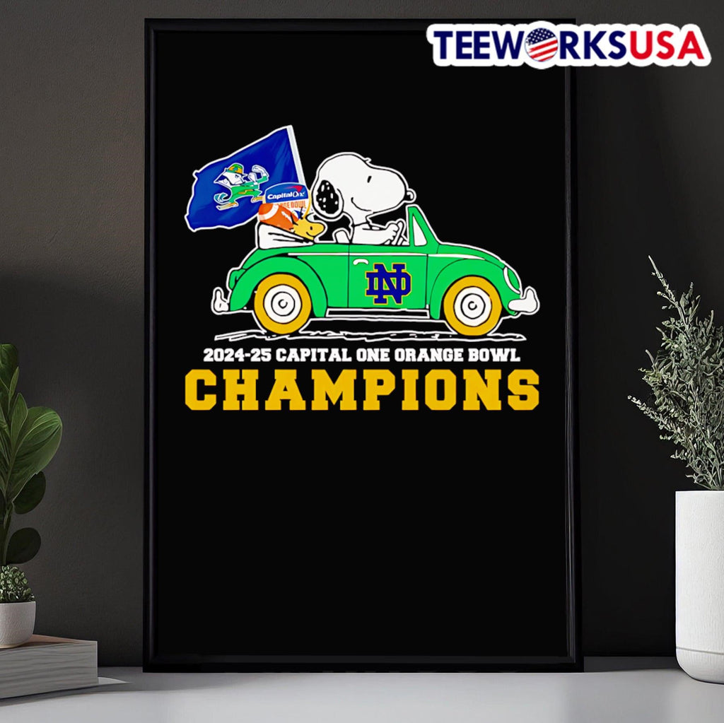 Snoopy driving car 2024-25 Capital One Orange Bowl - Adult & Kids T-Shirts, Sweatshirts & Hoodies apparel design preview 5