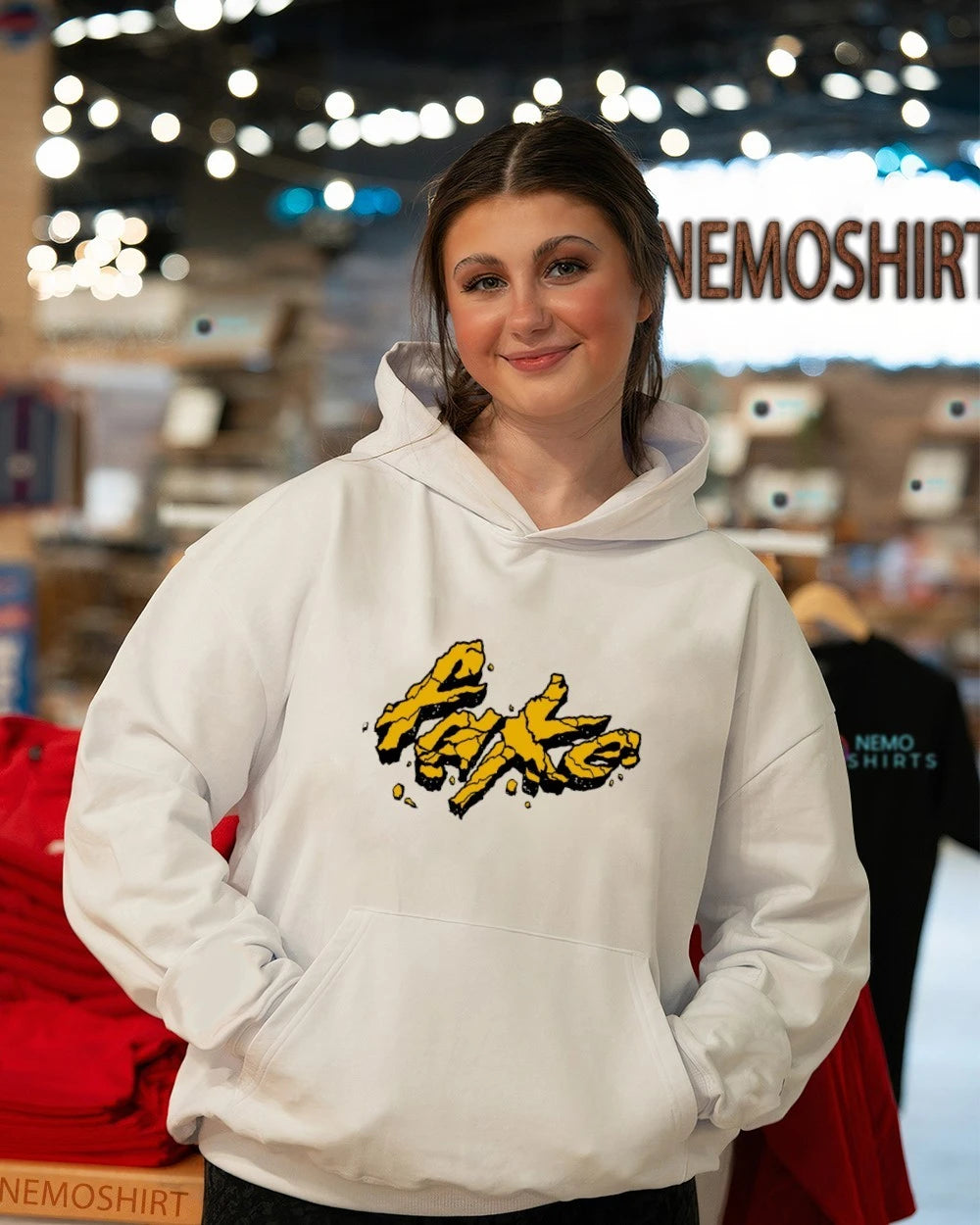 Fake Handshake Typography Graphic - Adult & Kids T-Shirts, Sweatshirts & Hoodies apparel design preview 5