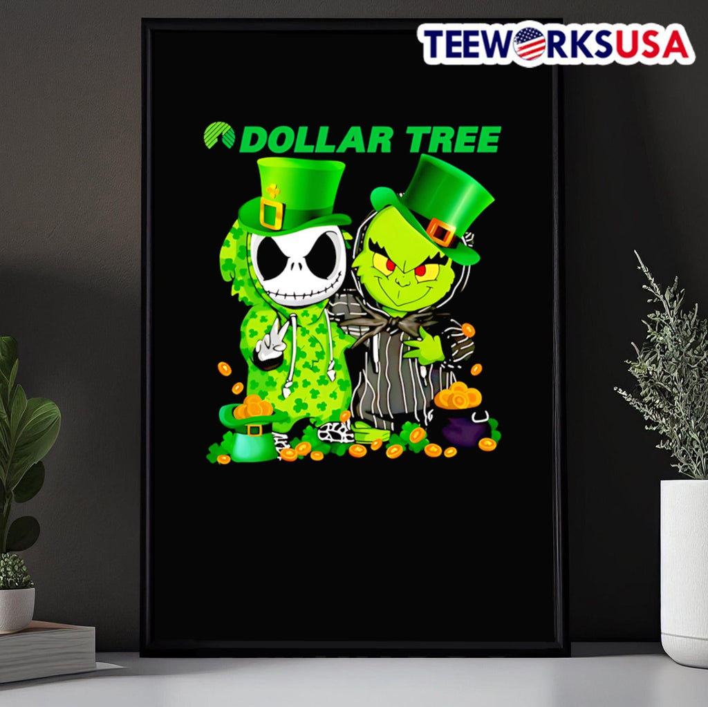 Jack Skellington and Grinch Dollar Tree Happy St - Adult & Kids T-Shirts, Sweatshirts & Hoodies apparel design preview 5