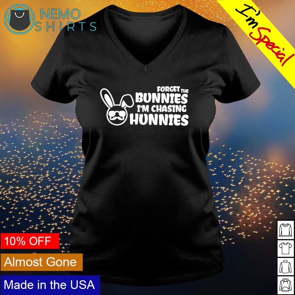 Forget the bunnies I'm chasing hunnies - Adult & Kids T-Shirts, Sweatshirts & Hoodies apparel design preview 5