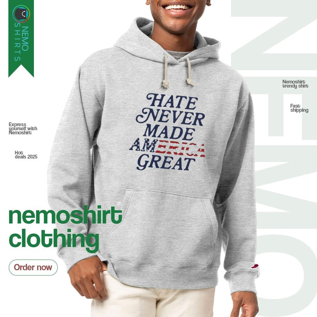 Hate never made America great - Adult & Kids T-Shirts, Sweatshirts & Hoodies apparel design preview 2