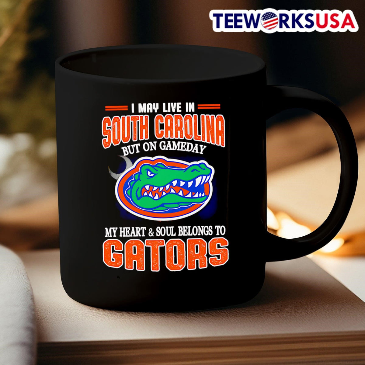I may live in South Carolina but one gameday my heart - Adult & Kids T-Shirts, Sweatshirts & Hoodies apparel design preview 3